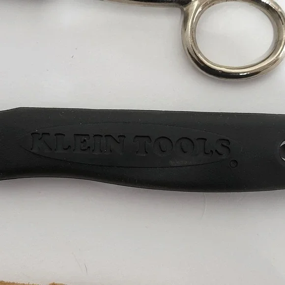 Klein Tools 2100-7 Electricians Scissors Knife and 5187 Leather Pouch Set USA - Picture 5 of 8